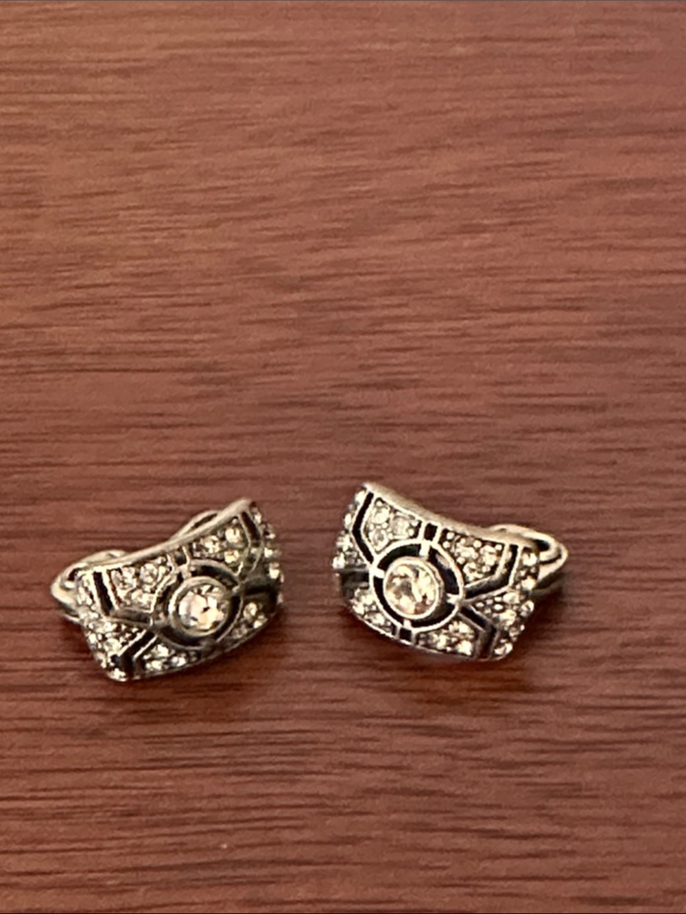 Monet Gold-Tone Crystal Accent Clip Earrings